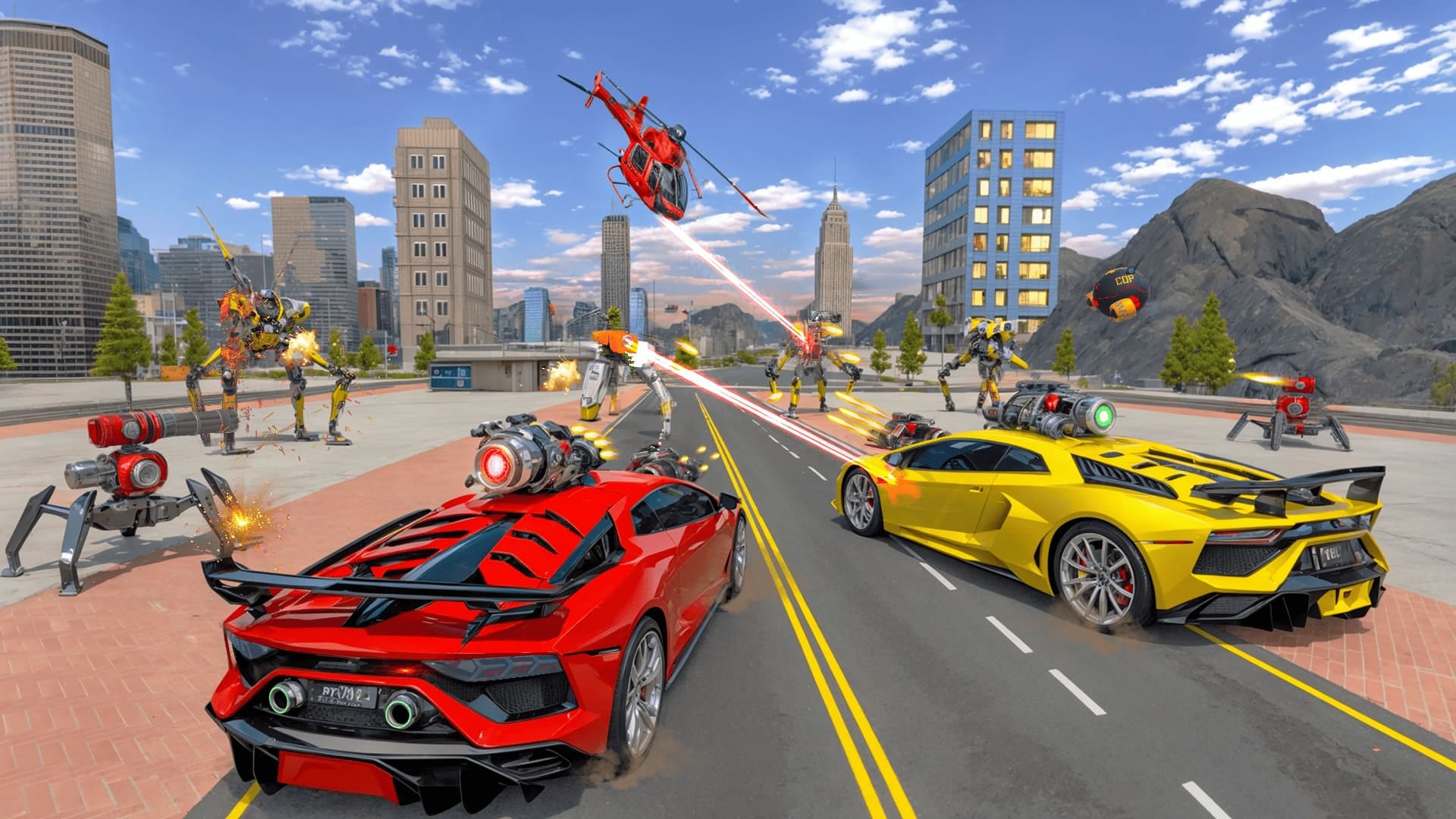 Screenshot 3 - gameplay of Flying Robot Transform Car Games